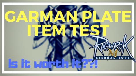 Garman Plate Armor item test Ragnarok Mobile .